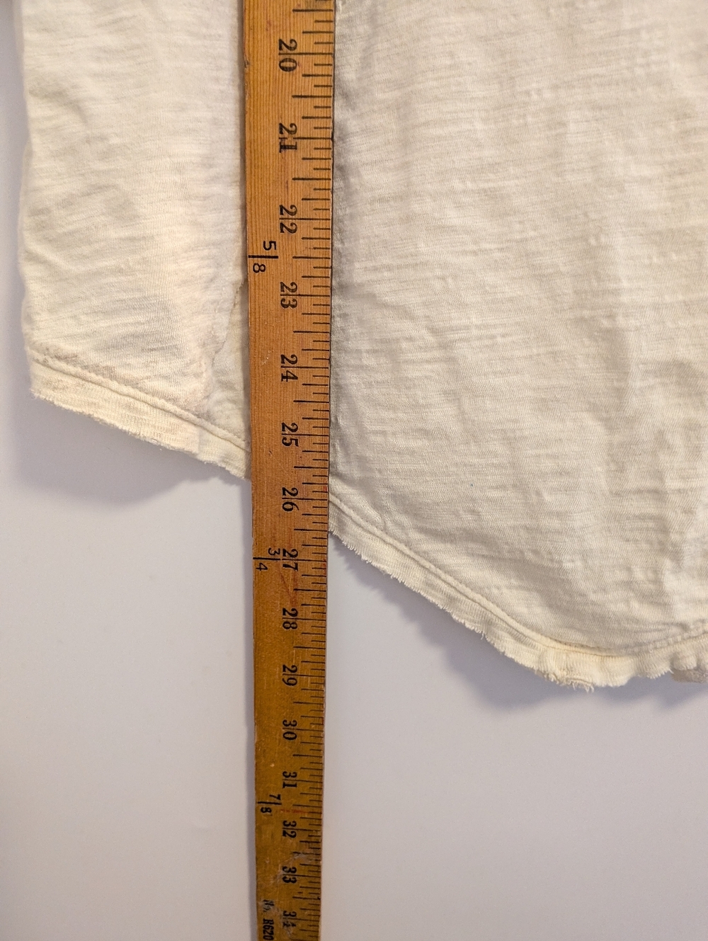 Women's Cream 3/4 Sleeve Scoop Neck Top - Picture 9 of 9